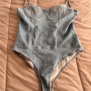 Rainbow Denim Blue Women's Bodysuit